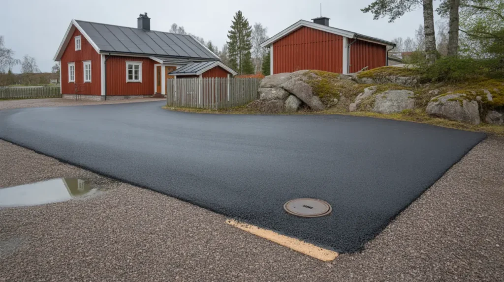 asfaltering av industriplan med f rst rkning f r tung trafik i kersberga ster ker