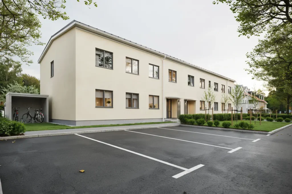 asfaltering av infart och parkeringsyta vid flerbostadshus i kersberga