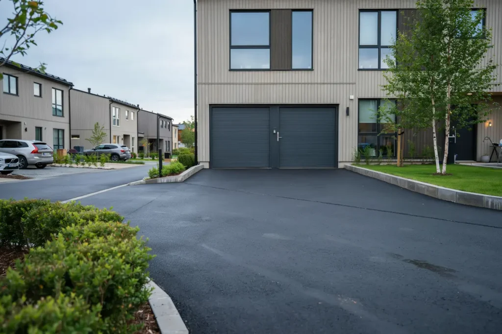 asfaltering av villauppfart och garageplan i kersberga
