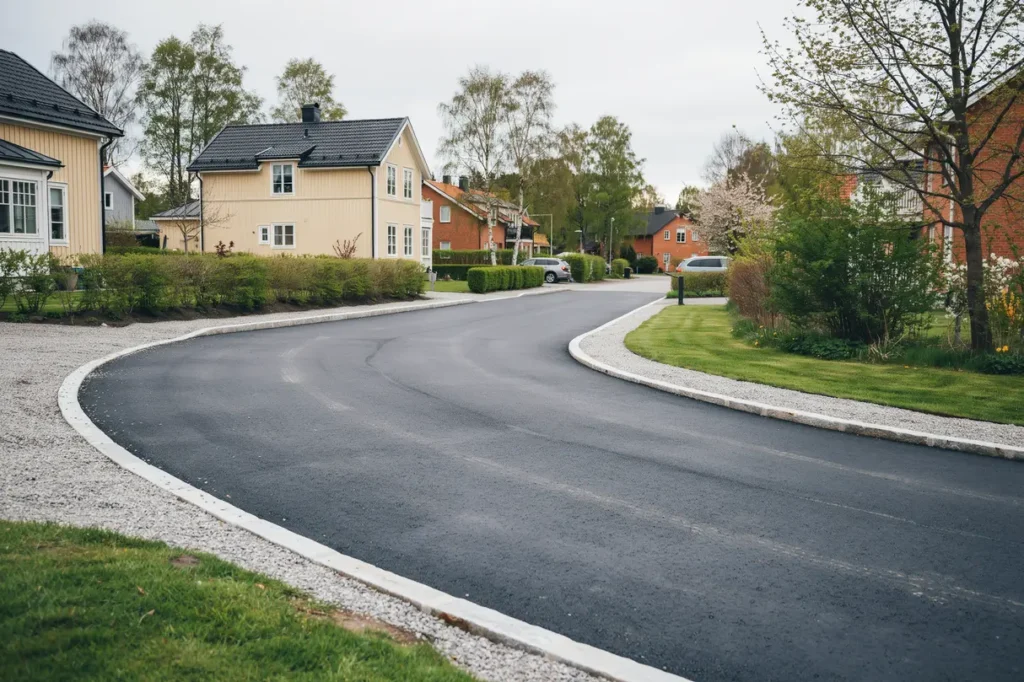 asfaltering av v ndplan och anslutande k rbana i kersberga