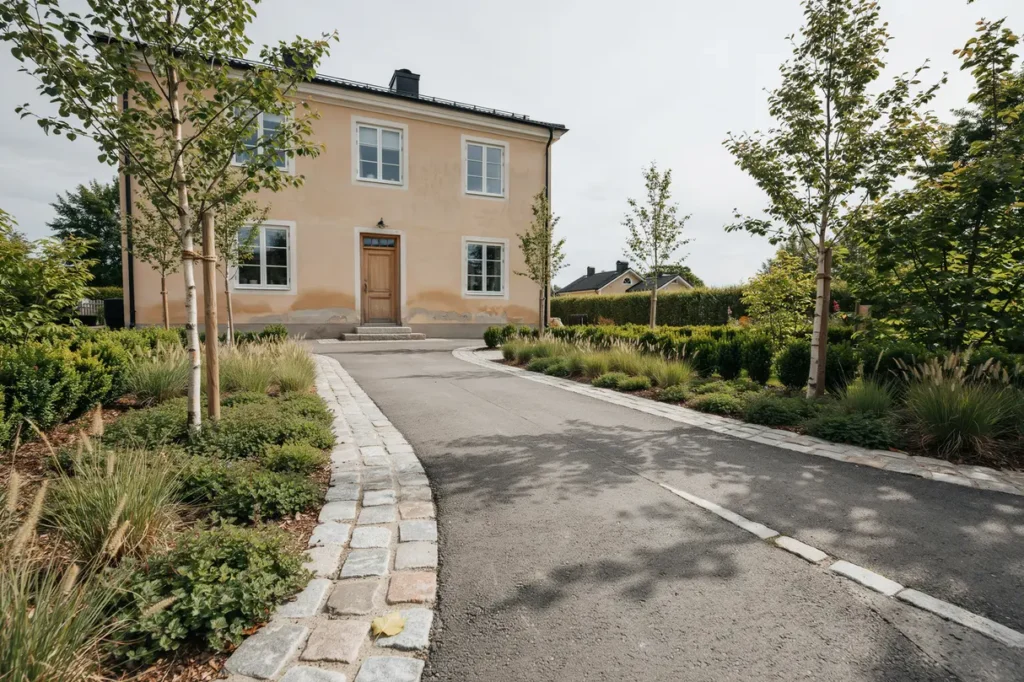 stenl ggning som f rvandlar uppfarten och tr dg rden inspiration och smarta val f r villa gare